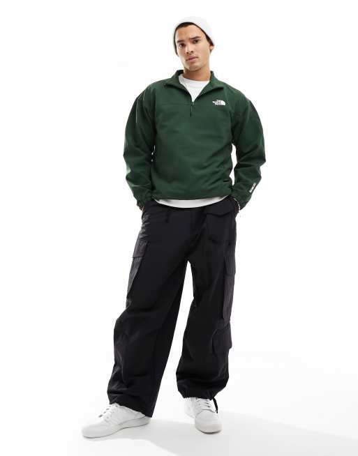 The North Face Tekware 1/4 zip fleece in green ASOS