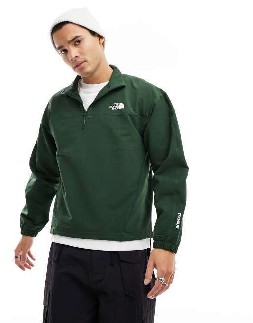 The North Face Tekware 1 4 zip fleece in green ASOS
