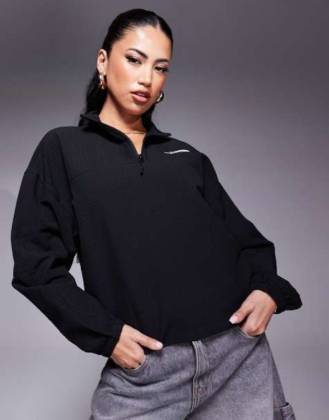 The North Face Tekware Grid quarter zip jacket in black - view 1
