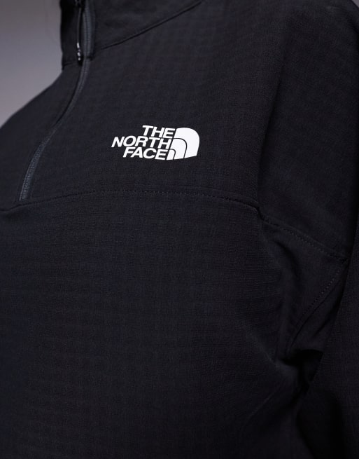 The North Face Tekware Grid quarter zip jacket in black
