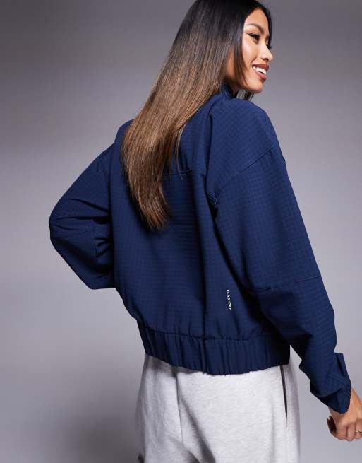 The North Face Tekware Grid quarter zip jacket in navy | ASOS