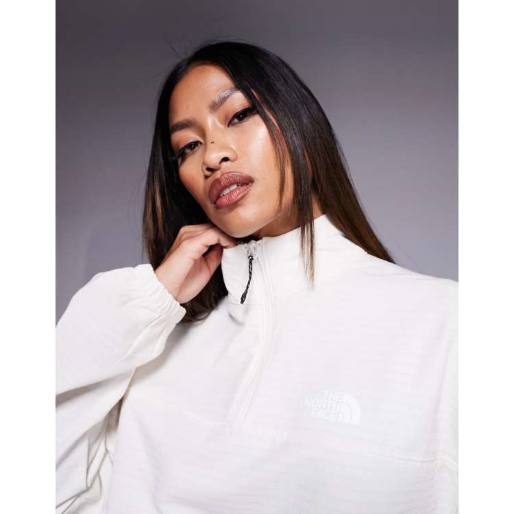 The North Face Tekware Grid quarter zip jacket in white | ASOS