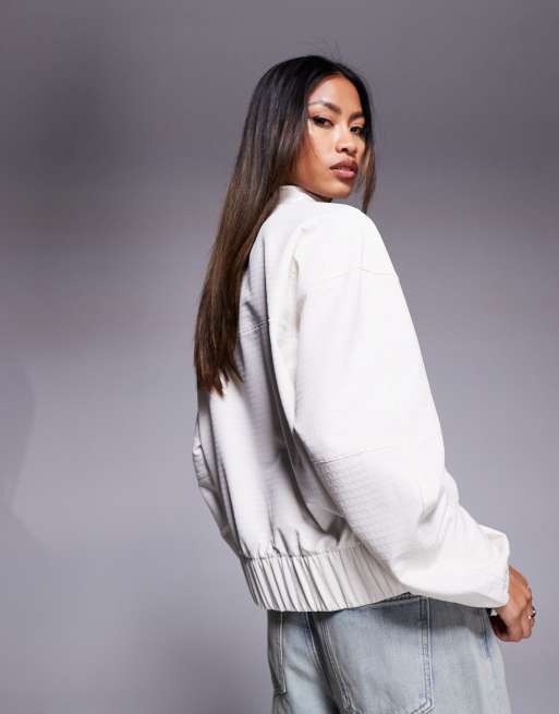 The North Face Tekware Grid quarter zip jacket in white | ASOS