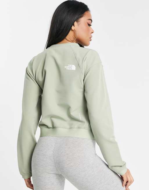 The North Face Tekware woven sweatshirt in green