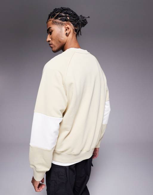The North Face Terry Relaxed Crew in beige | ASOS