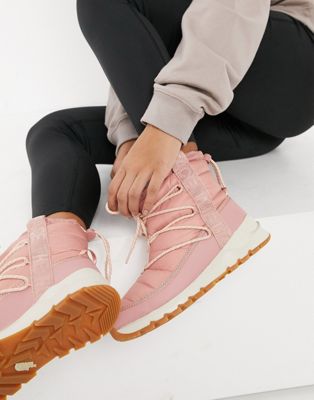 north face pink boots