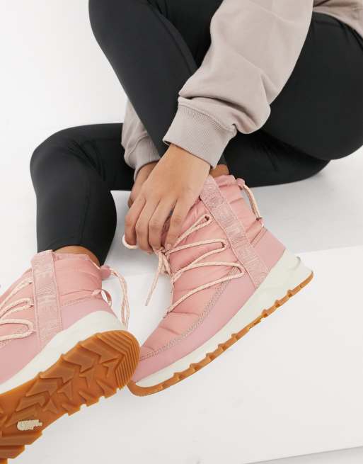 The North Face Thermoball Boot In Pink Asos