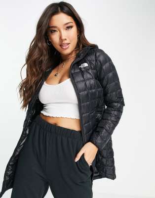 The North Face Thermoball Eco Hooded Parka Jacket In Black In Black
