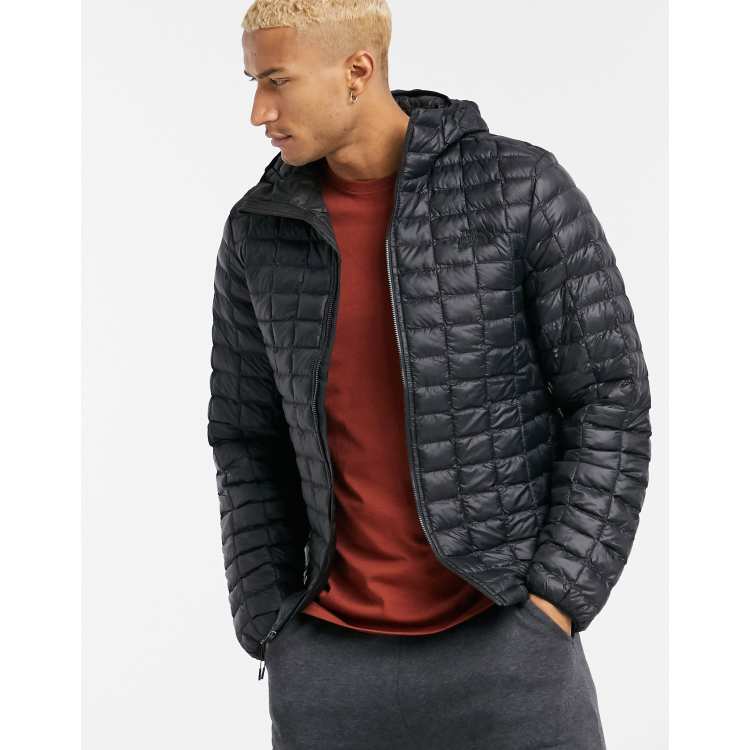 Red and black discount north face thermoball jacket