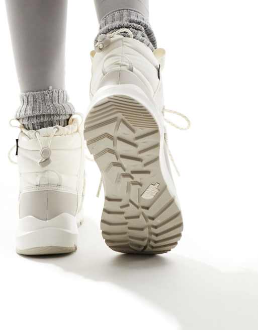 The North Face - Thermoball - Geïsoleerde veterlaarzen in crème en grijs, 4 van 4
