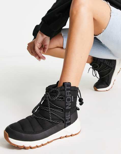 The North Face thermoball lace up boots in black - view 1