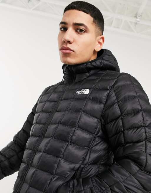 The North Face Thermoball Super Giacca nera con cappuccio ASOS