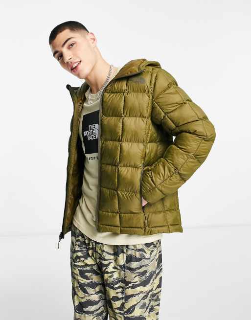 Onze onderneming dempen Voornaamwoord The North Face Thermoball Super insulated hooded jacket in khaki | ASOS