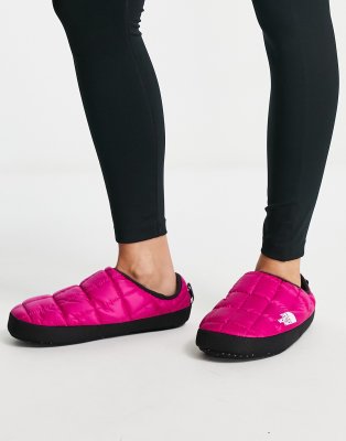 north face thermoball slippers pink