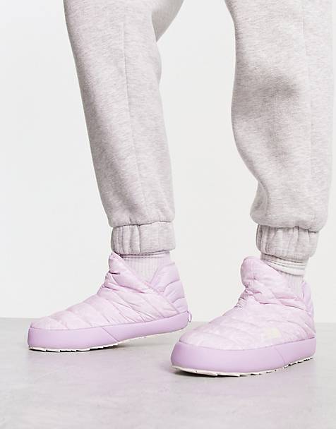 The North Face Thermoball Traction booties in lilac print