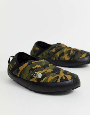 north face camo slippers