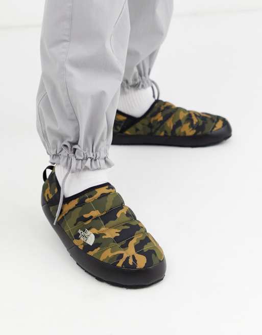 North face thermoball camo slippers hot sale