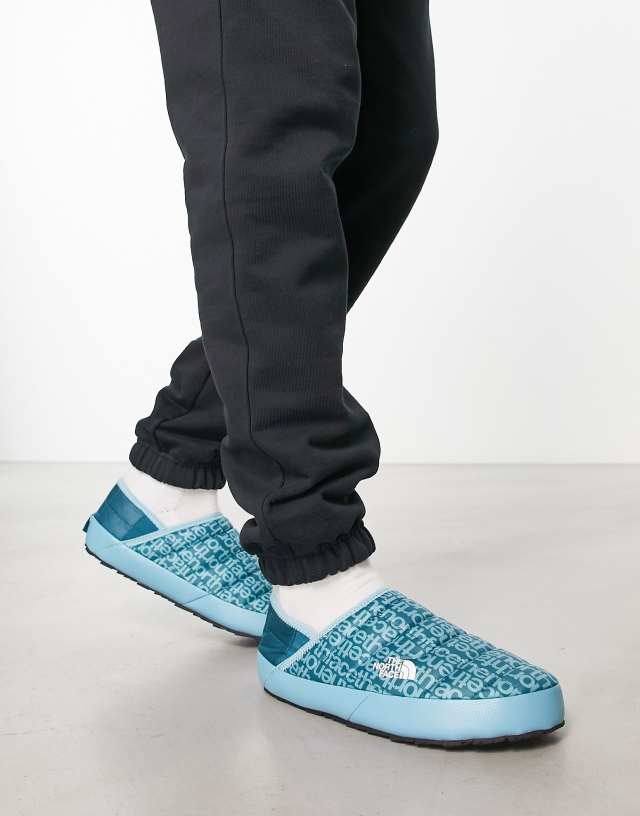 The North Face Thermoball Traction mules in blue print