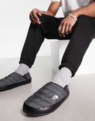 The North Face ThermoBall traction mules in gray and black ASOS