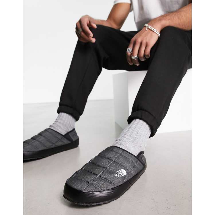 The North Face ThermoBall traction mules in gray and black