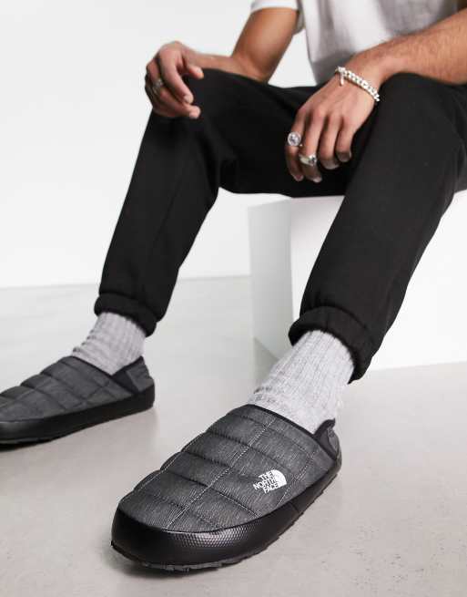 The North Face ThermoBall traction mules in gray and black