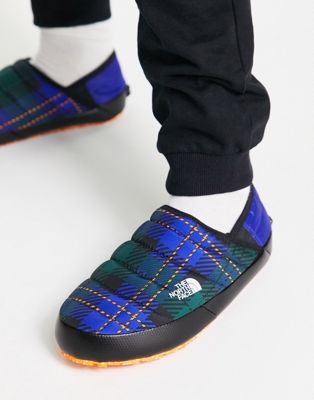 The North Face Thermoball Traction mules in green plaid