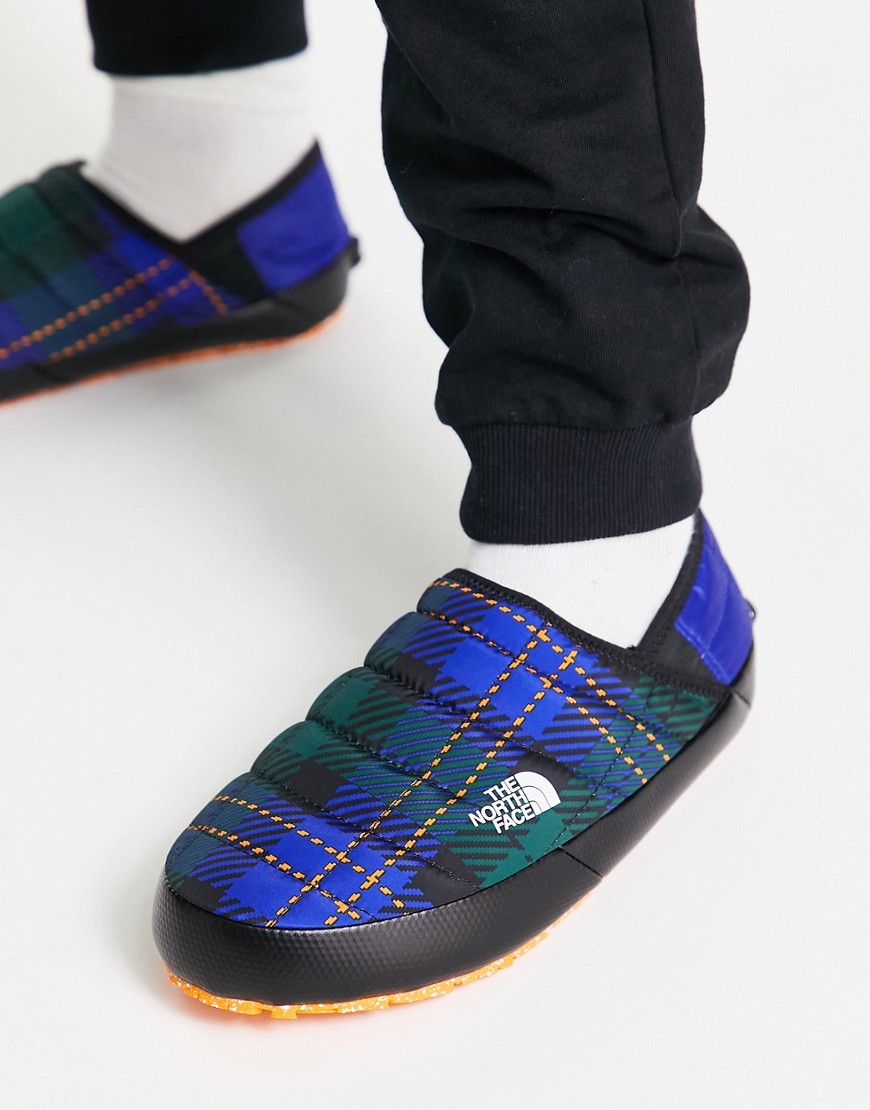 The North Face Thermoball Traction mules in plaid print/lapis blue-Green