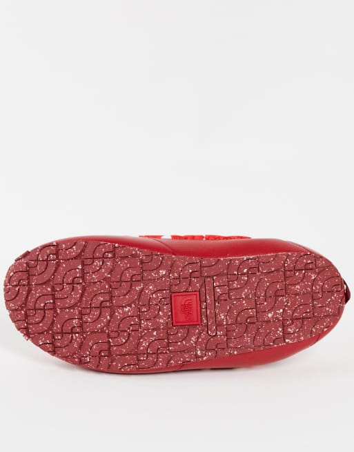 red north face slippers