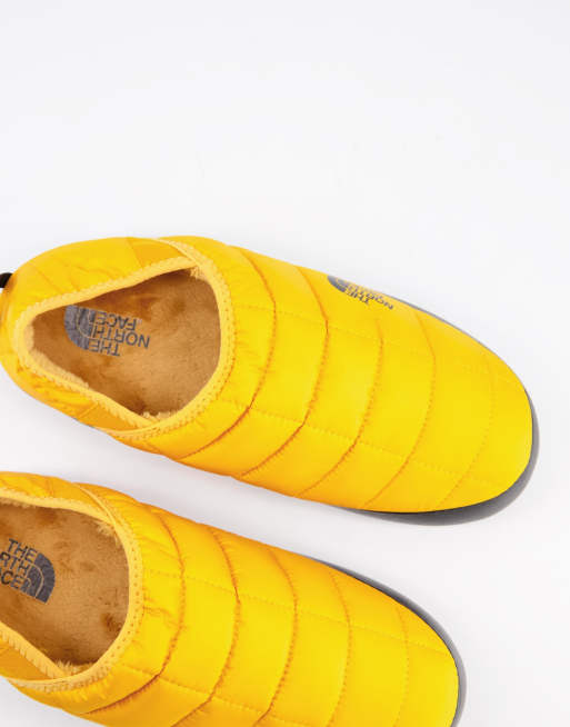 North face discount slippers mens yellow