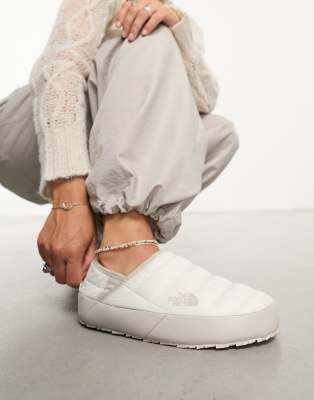 The North Face Thermoball Traction V insulated mules in cream-White