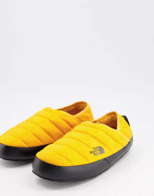 north face slippers yellow