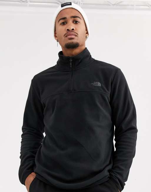 The North Face TKA 1/4 zip glacier fleece in black