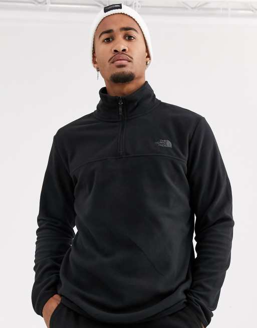 TKA Glacier Fleece Quarter Zip in Black - Glue Store