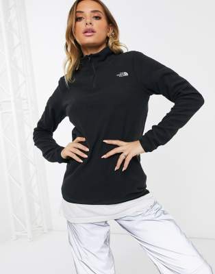 black north face quarter zip