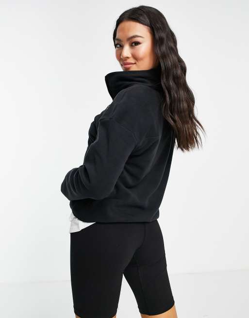 The North Face TKA Glacier cropped fleece in black