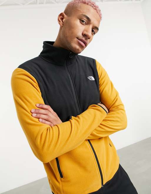 Yellow north face hot sale fleece jacket