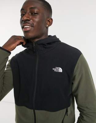 The North Face TKA Glacier full zip hoodie in green