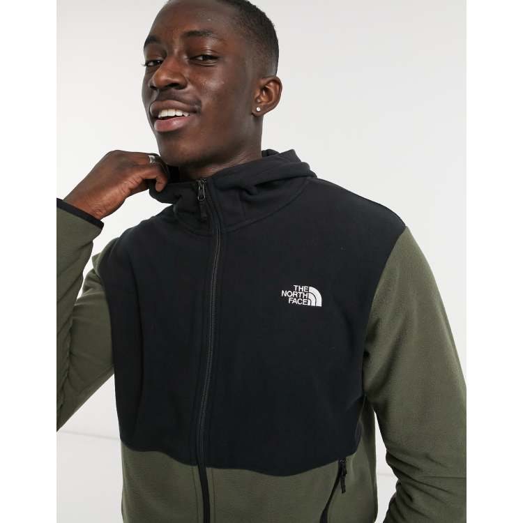 The North Face TKA Glacier full zip hoodie in green | ASOS