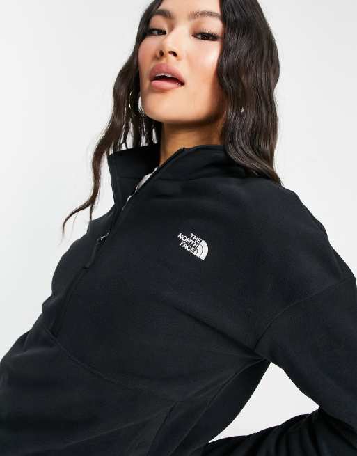The North Face – TKA Glacier – Kurzes Fleece-Oberteil in Schwarz, 2 von 4