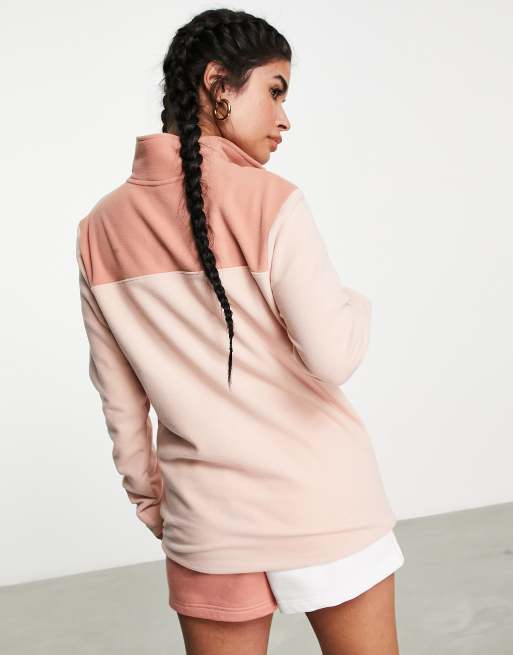 The North Face – TKA Glacier – Rosa fleece med tryckknappar vid halsöppningen , 2 av 4
