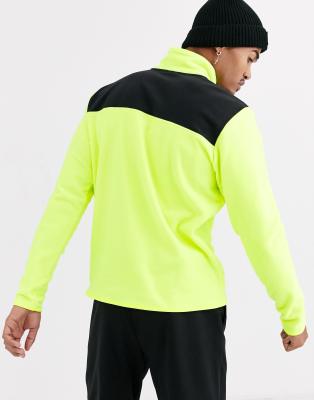 neon yellow north face fleece