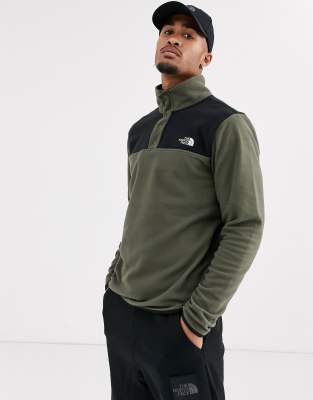 north face tka glacier snap neck pullover fleece