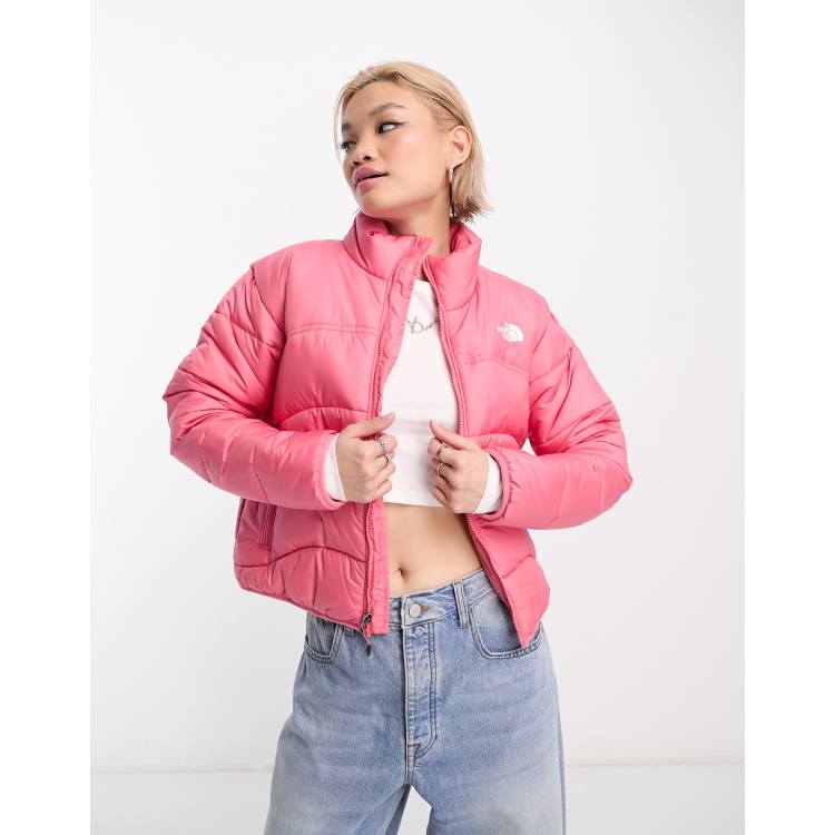 Topshop pink puffer clearance jacket