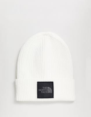 north face beanie white
