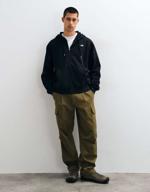 The North Face Tnf™ Essential Simple Dome felpa con cappuccio relaxed con zip intera in tnf black, 2 di 5