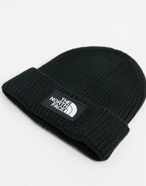 the north face logo cuffed beanie