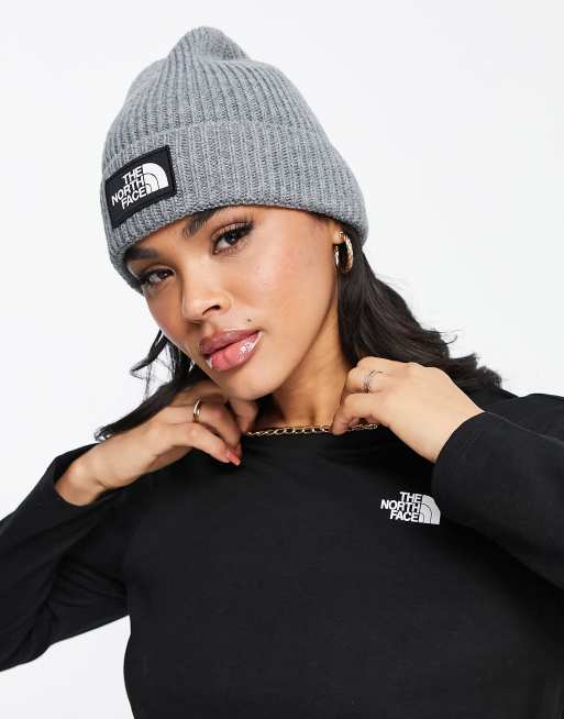 Grey north face sales cap