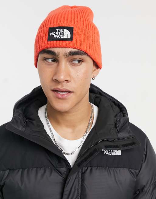 Box Logo Beanie Red Patch - Black