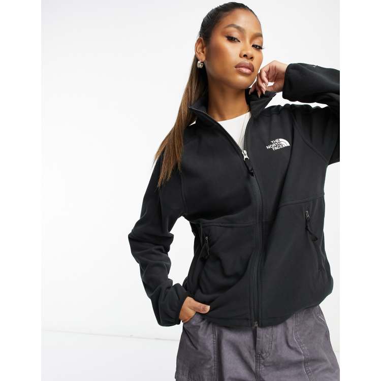 The North Face TNF Polartec 100 zip up fleece in black | ASOS