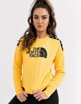 north face yellow top